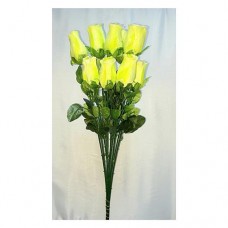 Купить Цветок искусственный Роза с росой 60см лимонно-салатовый 12шт Дом, сад, огород