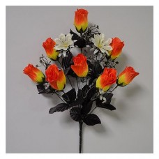 Купить Букет искусственный Розы с темными листьями 11 голов высота 550мм Дом, сад, огород