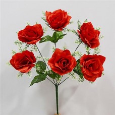Купить Букет искусственный Роза в розетке 6 голов высота 430мм Дом, сад, огород