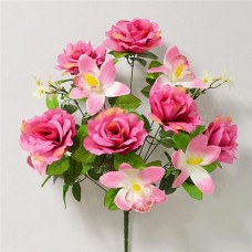 Купить Букет искусственный Роза плюс орхидея 14 голов высота 550мм Дом, сад, огород