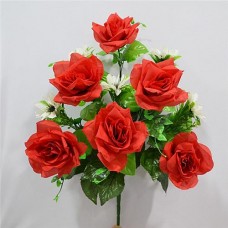 Купить Букет искусственный Роза Жозефина 11 голов высота 520мм Дом, сад, огород