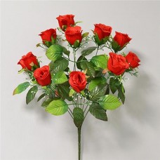 Купить Букет искусственный Розы бархатные 11 голов высота 570мм Дом, сад, огород