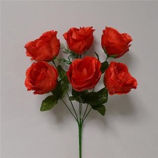 Купить Букет искусственный Роза полураскрытая 6 голов высота 410мм Дом, сад, огород