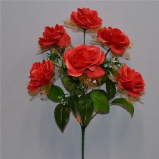 Купить Букет искусственный Роза с золотом 6 голов высота 440мм Дом, сад, огород