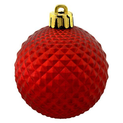 Купить Набор новогодних пластиковых игрушек Шарики 8464 d=6см 6шт красный в пласт.коробке Дом, сад, огород