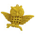 Купить Новогодняя игрушка пластиковая Сова h9см золото Дом, сад, огород