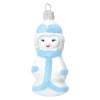 Новогодняя игрушка пластиковая Снегурочка h90мм