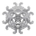 Новогодняя игрушка пластиковая Снежинка 3д, d=12см, серебро с блестками Купить Новогодняя игрушка пластиковая Снежинка 3д, d=12см, серебро с блестками Дом, сад, огород