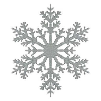 Купить Новогодняя игрушка пластиковая Снежинка d24см белая Дом, сад, огород