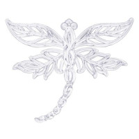 Новогодняя игрушка пластиковая Стрекоза h10 прозрачная