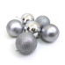 Купить Набор новогодних пластиковых шаров SILVER 0579-6 d 6см 6шт серебряные Дом, сад, огород
