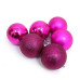 Купить Набор новогодних пластиковых шаров PINK 0580-6 d 6см 6шт малиновые Дом, сад, огород