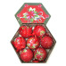 Купить Набор новогодних пластиковых шаров Цветок 198-75623S-7 d 7.5см 7шт глянцевые красные Дом, сад, огород
