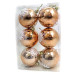 Купить Набор новогодних пластиковых шаров Цветы 1127 d 8см 6шт бронза Дом, сад, огород