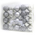 Купить Набор новогодних пластиковых шаров Christmas silver 0794 d 6см 20шт серебряные Дом, сад, огород