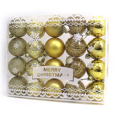 Набор новогодних пластиковых шаров Christmas gold 0795-6 d 6см 20шт золотые Купить Набор новогодних пластиковых шаров Christmas gold 0795-6 d 6см 20шт золотые Дом, сад, огород