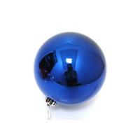 Новогодний пластиковый шар Big blue 4824-15BL d 15см глянцевый синий