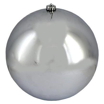 Новогодний пластиковый шар Big silver 4824-25S DSCN0979-25 d 25см глянцевый серебряный Купить Новогодний пластиковый шар Big silver 4824-25S DSCN0979-25 d 25см глянцевый серебряный Дом, сад, огород