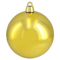 Новогодний пластиковый шар Big gold 4824-25G DSCN0979-25 d 25см глянцевый золотой