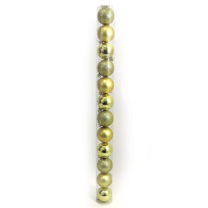 Купить Набор новогодних пластиковых шаров GOLD 0922-7GL12 d 7см 12шт золотые Дом, сад, огород