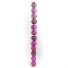 Набор новогодних пластиковых шаров PINK 0922-6PN12 d 6см 12шт розовые