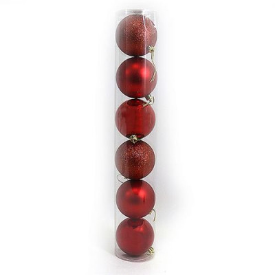 Набор новогодних пластиковых шаров RED 0922-7RD6 d 7см 6шт красные Купить Набор новогодних пластиковых шаров RED 0922-7RD6 d 7см 6шт красные Дом, сад, огород