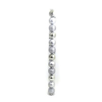 Набор новогодних пластиковых шаров SILVER 0922-7SL12 d 7см 12шт серебряные