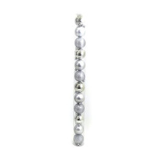 Купить Набор новогодних пластиковых шаров SILVER 0922-7SL12 d 7см 12шт серебряные Дом, сад, огород
