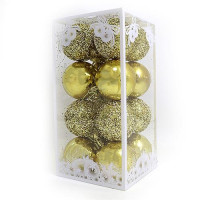 Набор новогодних пластиковых шаров Merry Christmas 7335-5 d 5см 20шт синие