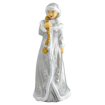 Новогодняя игрушка пластиковая Снегурочка с косой 26см Купить Новогодняя игрушка пластиковая Снегурочка с косой 26см Дом, сад, огород