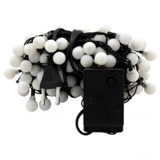 Купить Гирлянда черная "шарики" (маленькие) 90 LED белые огни Дом, сад, огород