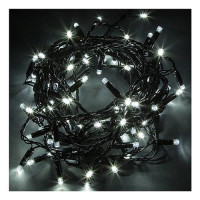 Гирлянда уличная 100 LED белые теплые 10м черная