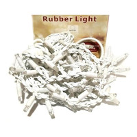 Гирлянда уличная Бахрома 100 LED синие огни 3м белая