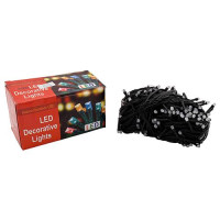 Гирлянда 300 LED матовая черный провод цветные огни с регулировкой