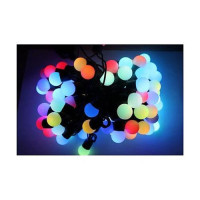 Гирлянда черная "шарики" (RGB) 40 LED разноцветные огни