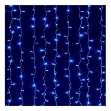 Купить Гирлянда Водопад синие огни 240 LED 2х2м прозрачная с регулировкой скорости мигания Дом, сад, огород