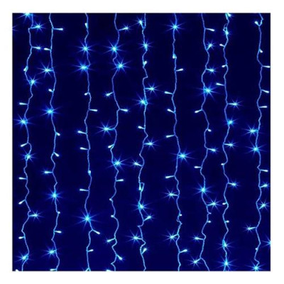 Купить Гирлянда Водопад синие огни 720 LED 3х3м прозрачная с регулировкой скорости мигания Дом, сад, огород