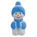 Купить Снеговик пластиковый h17см белый с голубым Дом, сад, огород