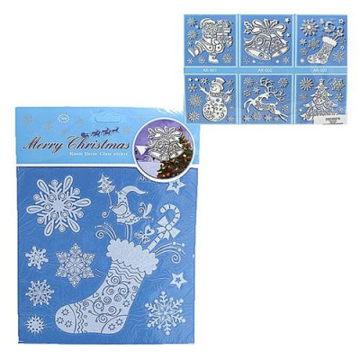 Купить Наклейка для окна Christmas 0678 18x23см рисунок ассорти Дом, сад, огород