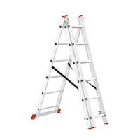 Лестница Intertool LT-0306 алюминиевая 3-х секционная универсальная раскладная 3x6ступ. 3.41м