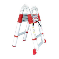 Лестница Intertool LT-3039 алюминиевая телескопическая раскладная универсальная 12ступ. 3.85м
