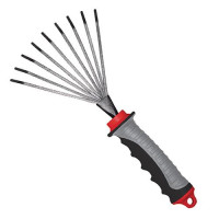 Грабли веерные Intertool FT-0023 230x100мм с комбинированной рукояткой