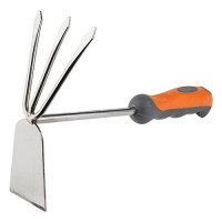 Мотыга Sigma flora 5041454 комбинированная плоская на 3 зубца из нержавейки ABS плюс TPR