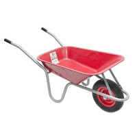 Тачка садово-строительная Intertool WB-0613 65л 130кг 1 пневмоколесо с подшипником 14" 3.50-8