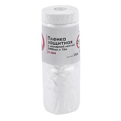 Пленка защитная Intertool KT-0804 с малярной лентой 2400мм 15м Купить Пленка защитная Intertool KT-0804 с малярной лентой 2400мм 15м Дом, сад, огород
