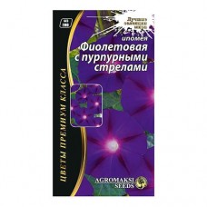 Купить Семена ипомея Агромакси Фиолетовая с пурпурными стрелами евро пакет 1г Дом, сад, огород