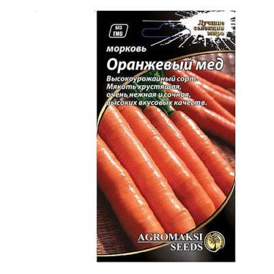 Семена Морковь АГРОМАКСИ Оранжевый мед 3г Купить Семена моркови Агромакси Оранжевый мед 3г Дом, сад, огород