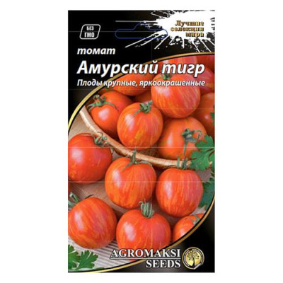 Семена Томат АГРОМАКСИ Амурский тигр 0, 1г Купить Семена томата Агромакси Амурский тигр 0.1г Дом, сад, огород