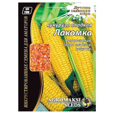 Семена Кукуруза АГРОМАКСИ сахарная Лакомка 20г Купить Семена кукурузы сахарной Агромакси Лакомка 20г Дом, сад, огород