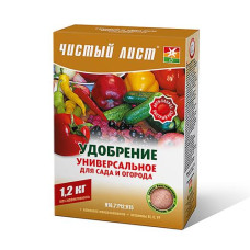 Удобрение кристаллическое для сада и огорода Чистый Лист 1200г